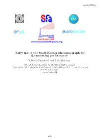 Early Use of the Scott-Koenig Phonautograph for Documenting Performance G