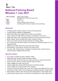 National Policing Board Minutes: 7 July 2021