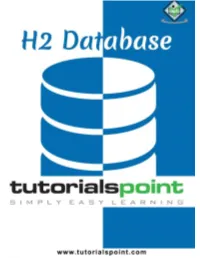 Preview H2 Database Tutorial