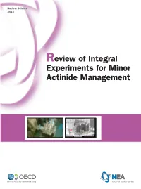 Review of Integral Experiments for Minor Actinide Management