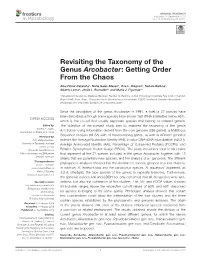 Revisiting the Taxonomy of the Genus Arcobacter: Getting Order from the Chaos