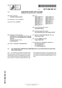 The Antibiotics Composition Comprising Beta-Lactam