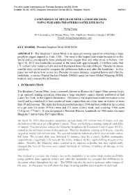 COMPARISON of BINGHAM MINE LANDSLIDE Dsms USING PLEIADES TRI-STEREO SATELLITE DATA