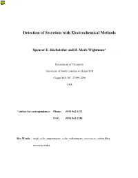 Detection of Secretion with Electrochemical Methods