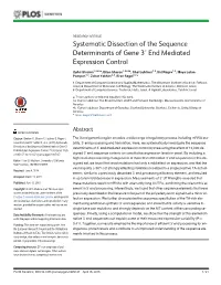 Systematic Dissection of the Sequence Determinants of Gene 3’ End Mediated Expression Control