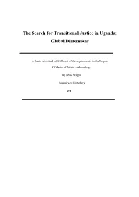 The Search for Transitional Justice in Uganda: Global Dimensions