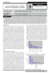 Engineering Reservoir Sedimentation – a Simple Analysis On