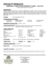 SPEC Partially Defatted Peanut Flour
