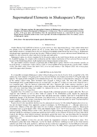 Supernatural Elements in Shakespeare's Plays