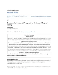 Development of a Sustainability Approach for the Structural Design of Buildings