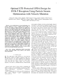 Optimal LTE-Protected LPDA Design for DVB-T Reception Using Particle Swarm Optimization with Velocity Mutation