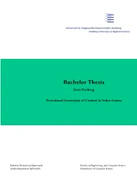 Procedural Generation of Content in Video Games