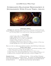 Supermassive Black-Hole Demographics & Environments with Pulsar Timing Arrays