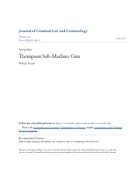 Thompson Sub-Machine Gun Philip B