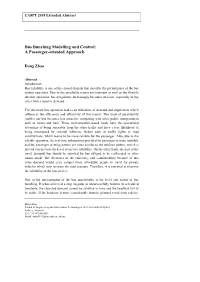 Bus Bunching Modelling and Control: a Passenger-Oriented Approach