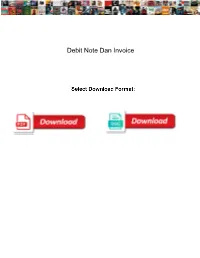 Debit Note Dan Invoice