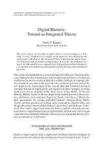 Digital Rhetoric: Toward an Integrated Theory