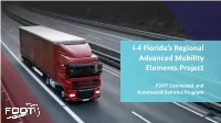 I-4 Florida's Regional Advanced Mobility Elements Project