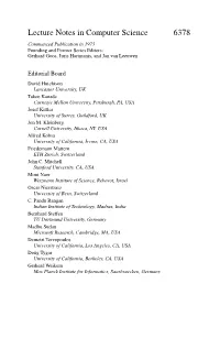 Lecture Notes in Computer Science 6378 Commenced Publication in 1973 Founding and Former Series Editors: Gerhard Goos, Juris Hartmanis, and Jan Van Leeuwen