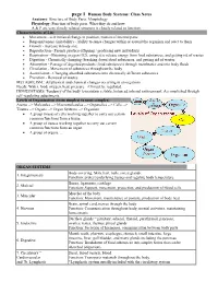 Page 1 Human Body Systems: Class Notes Anatomy: Structure of Body Parts