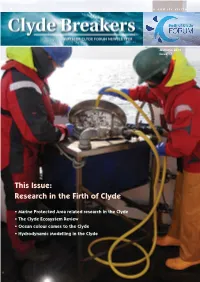This Issue: Research in the Firth of Clyde