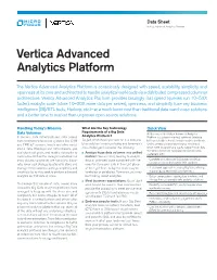 Vertica Advanced Analytics Platform