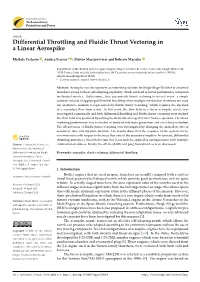 Differential Throttling and Fluidic Thrust Vectoring in a Linear Aerospike