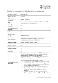 Protocol for Non-Interventional Studies Based on Existing Data TITLE PAGE Document Number: C30445781-01