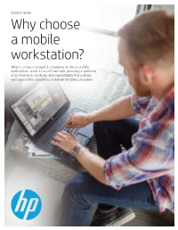 Why Choose a Mobile Workstation?