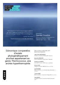 Comparative Genomics of Closely Related Thermococcus Isolates, a Genus of Hyperthermophilic Archaea