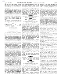CONGRESSIONAL RECORD— Extensions Of