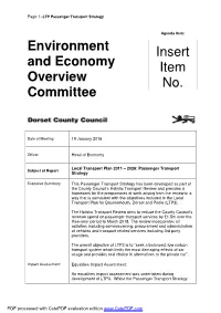 Environment and Economy Overview Committee Insert Item