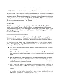 Ethidium Bromide Use and Disposal