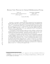 Extreme-Value Theorems for Optimal Multidimensional Pricing