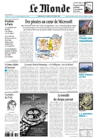 LE MONDE/UNE/PAGES&lt;UNE&gt;