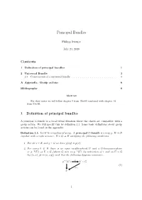 Notes on Principal Bundles (Philipp Svinger)