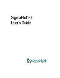 Sigmaplot® 8.0 User's Guide