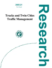 Trucks and Twin Cities Traffic Management Technical Report Documentation Page 1