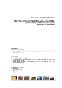 Appendix D1 Heritage Assessment Report.Pdf