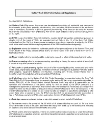 BPC Parks Rules and Regulations
