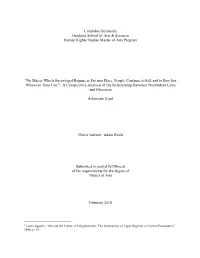Legislation and Public Discourse of Prostitution
