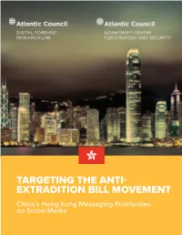 Targeting the Anti- Extradition Bill Movement