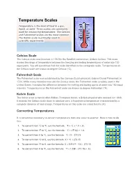 Temperature Scales
