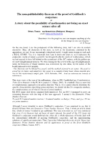 The Non-Publishability Theorem of the Proof of Goldbach's Conjecture A