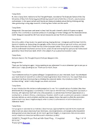 This Transcript Was Exported on Sep 30, 2020 - View Latest Version Here