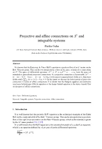 Projective and Affine Connections on S1 and Integrable Systems