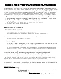 Quoting and In-Text Citation Using MLA Guidelines