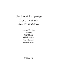 The Java® Language Specification Java SE 10 Edition