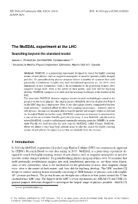 The Moedal Experiment at the LHC. Searching Beyond the Standard