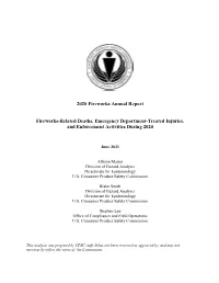 2020 Fireworks Annual Report